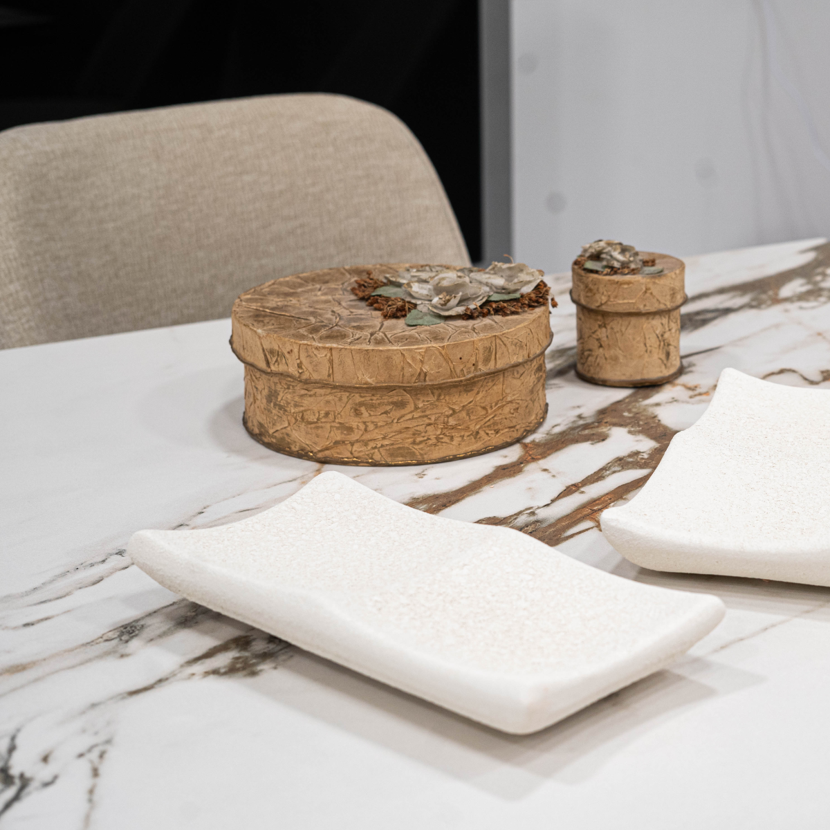 Centrotavola “Quadro” — Beige (Slim)