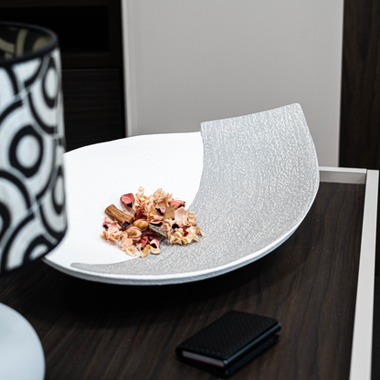 Centrotavola “Goccia” – Bicolore Bianco & Beige