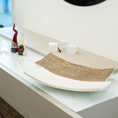 Centrotavola “Rettangolo” — Bicolore Beige & Marrone (Slim)