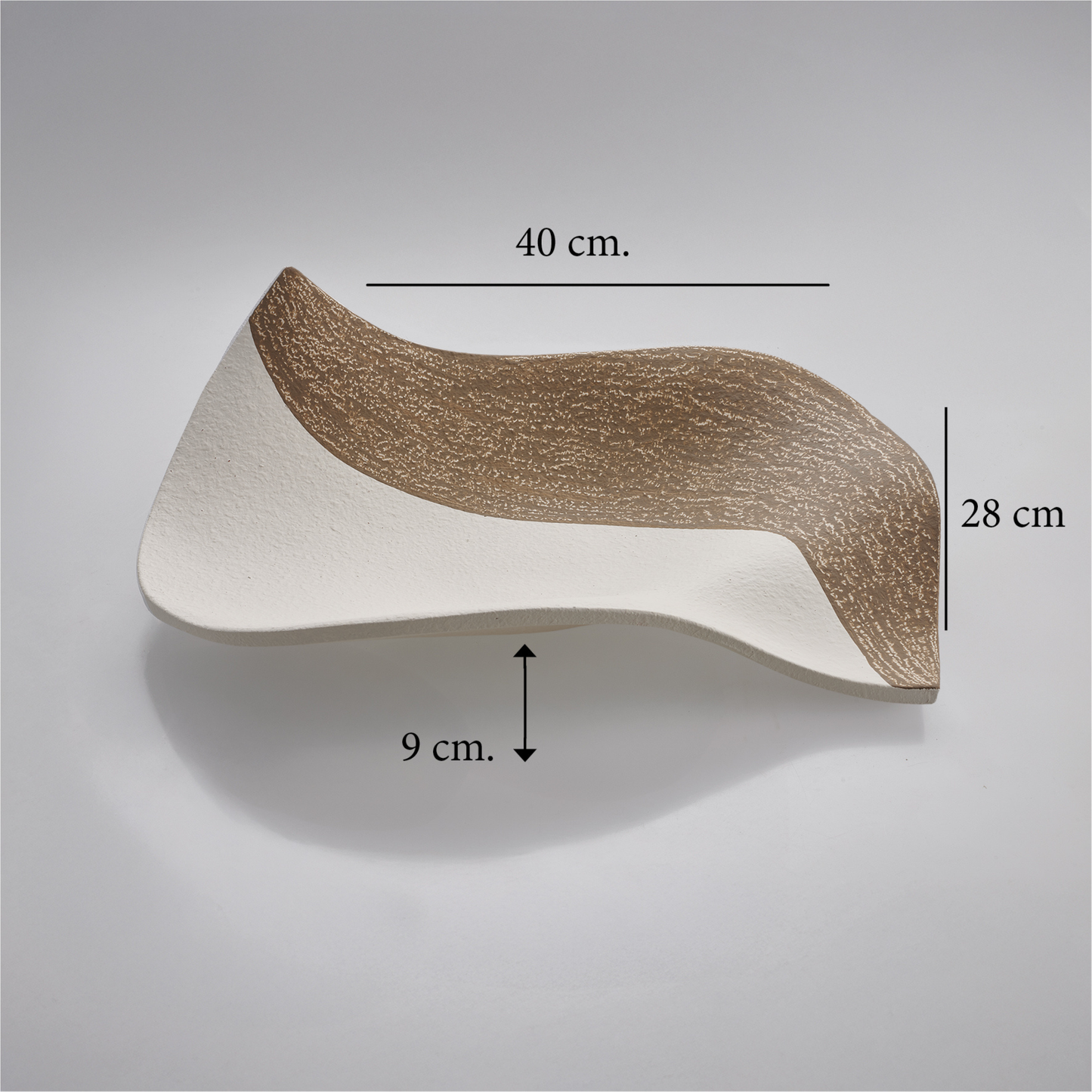 Centrotavola “Onda” — Bicolore Beige & Marrone