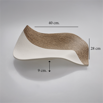 Centrotavola “Onda” — Bicolore Beige & Marrone