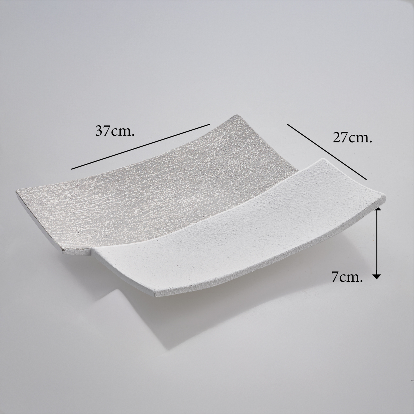 Centrotavola “Rettangolo” — Bicolore Bianco & Grigio