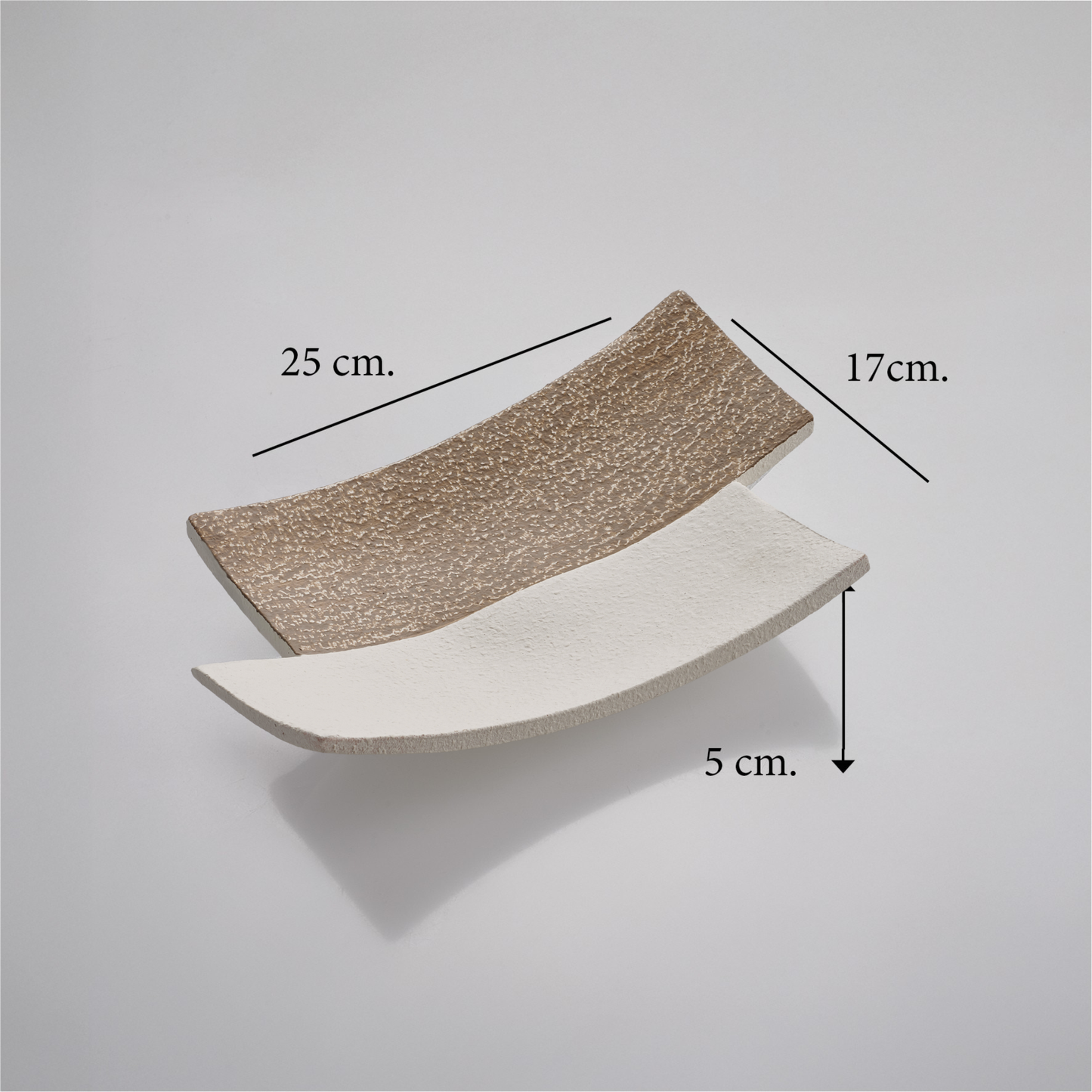 Centrotavola “Rettangolo” — Bicolore Beige & Marrone (Slim)