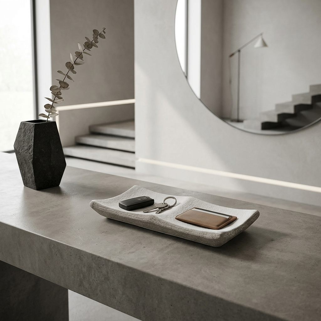 Centrotavola “Quadro” — Bicolore Bianco e Grigio (Slim)