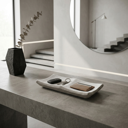 Centrotavola “Quadro” — Bicolore Bianco e Grigio (Slim)