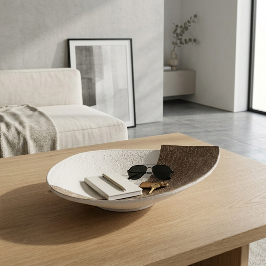 Centrotavola “Goccia” – Bicolore Beige & marrone