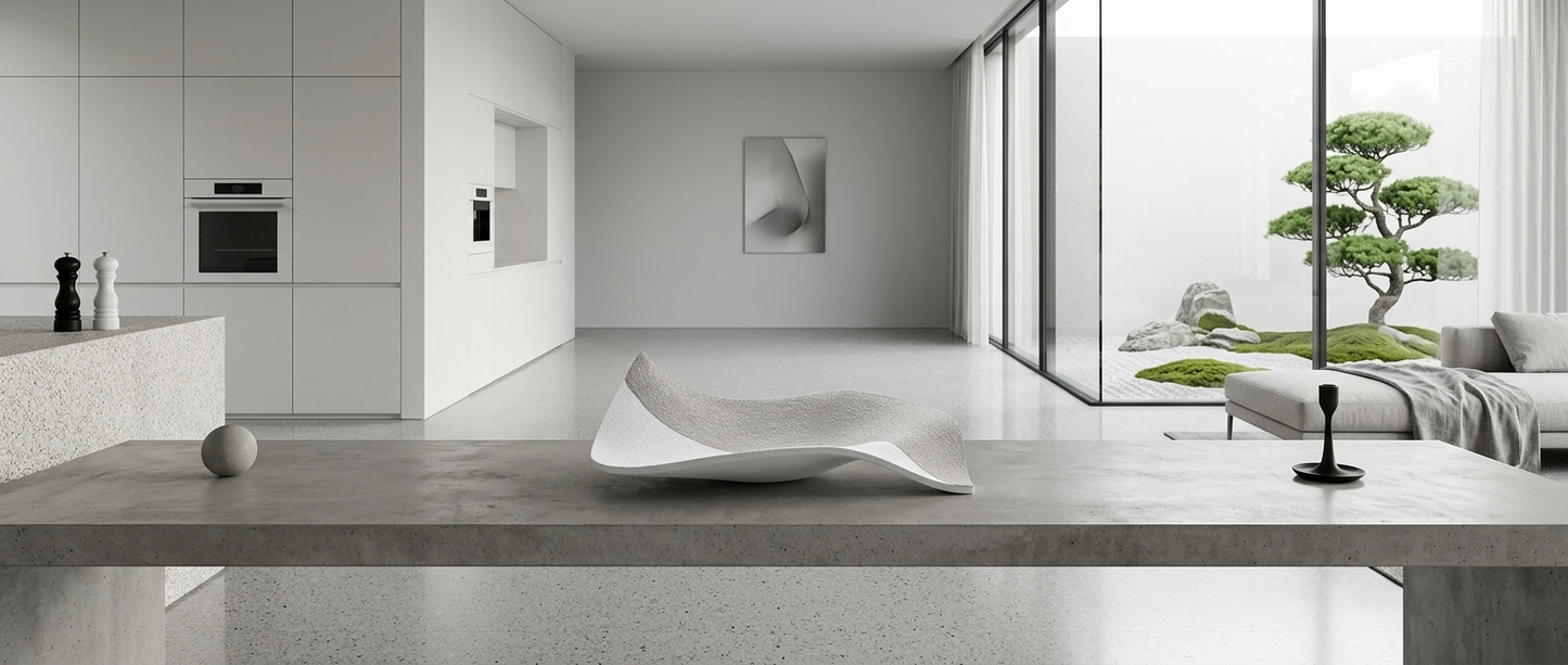 Centrotavola “Onda” — Bicolore Bianco & Grigio